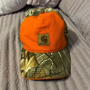 Carhartt Orange and Camouflage Hat